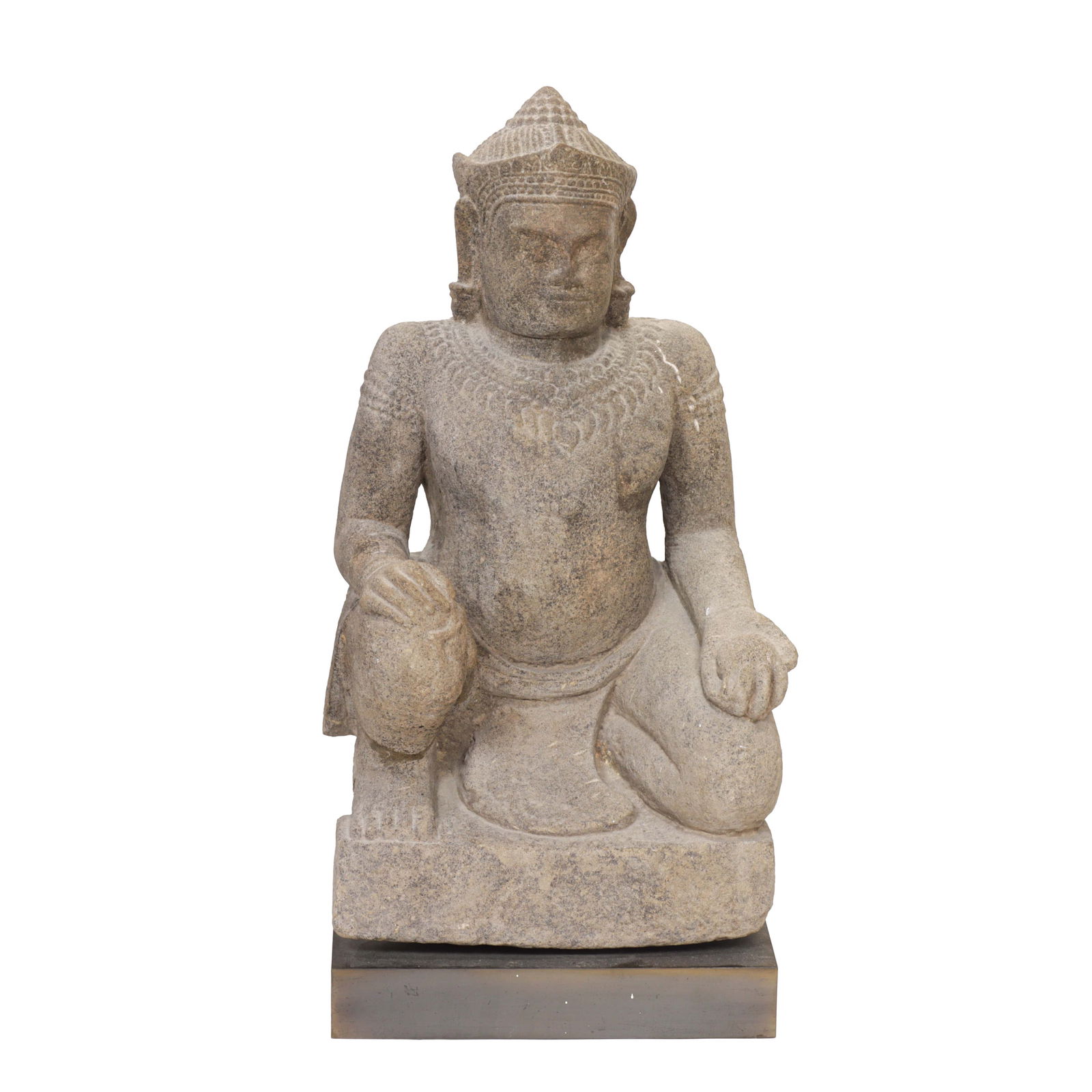 A Khmer sandstone figure of Vishvakarma (1 of 3)