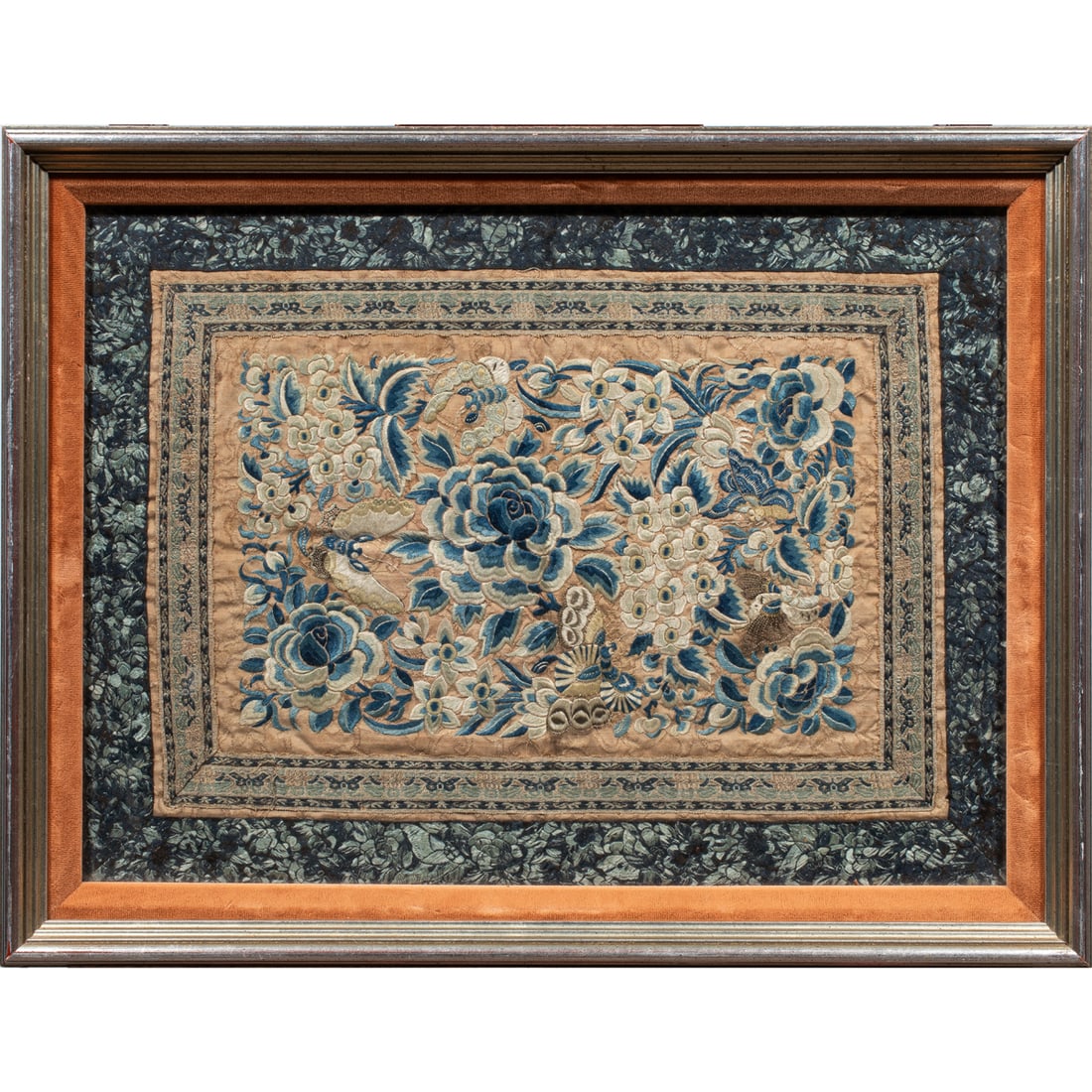 A Chinese embroidered panel