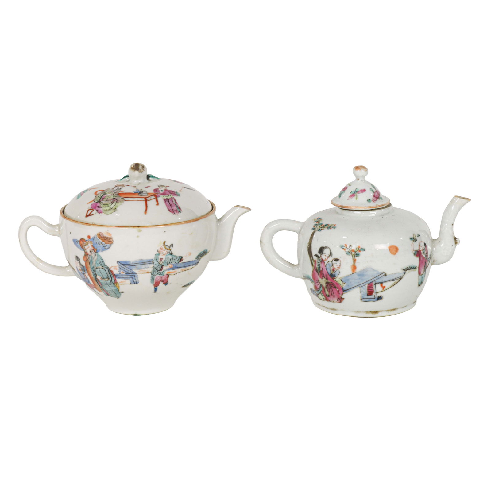 (lot of 2) Chinese famille rose teapots (1 of 6)