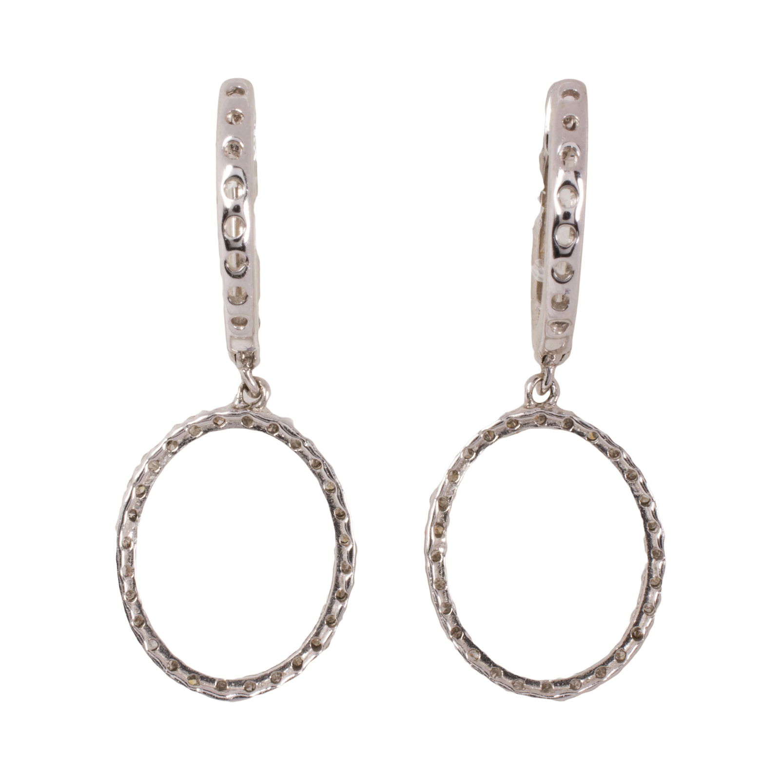 A pair of diamond and 14k white gold earrings (1 of 1)