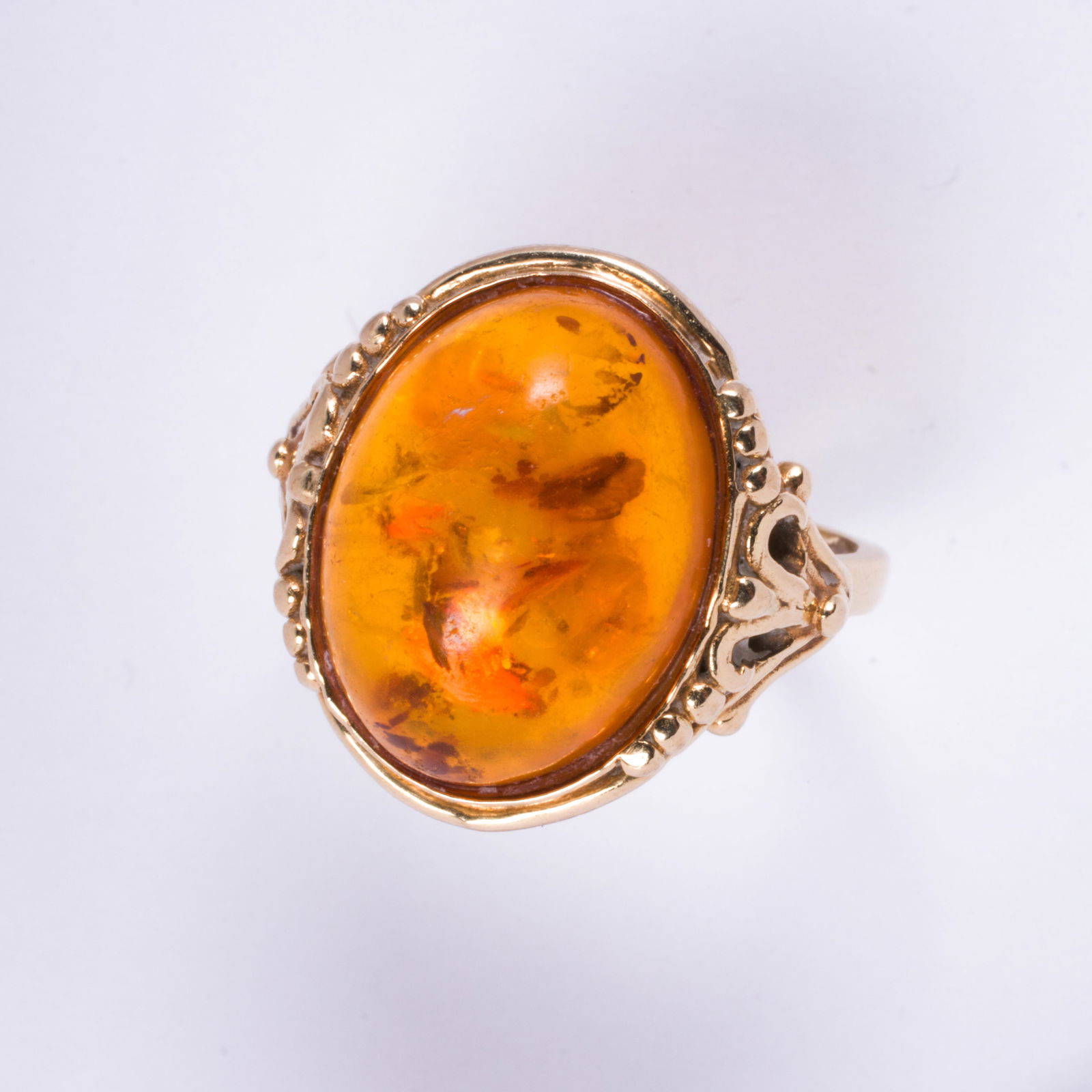 An amber and 12k gold ring (1 of 1)