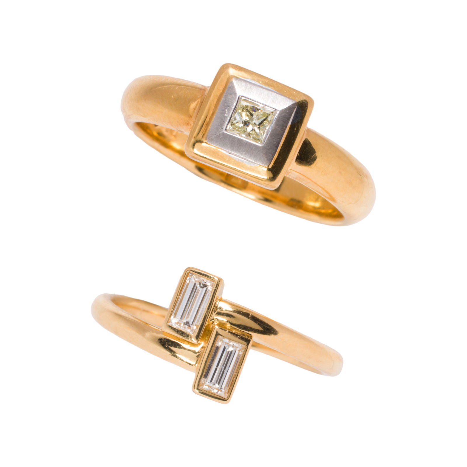 Two diamond and 18k gold rings (1 of 1)