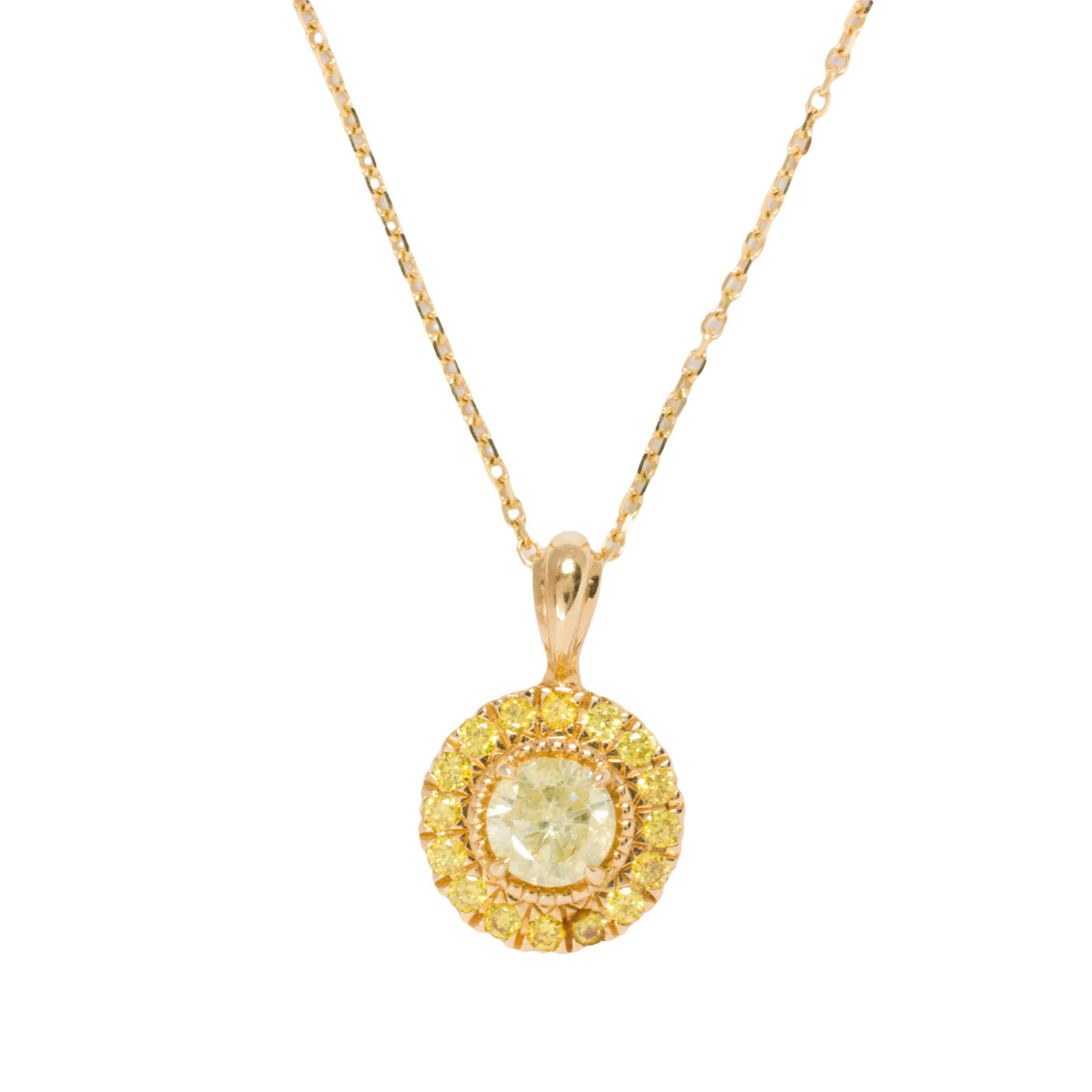 A diamond, and 18k gold pendant necklace (1 of 1)