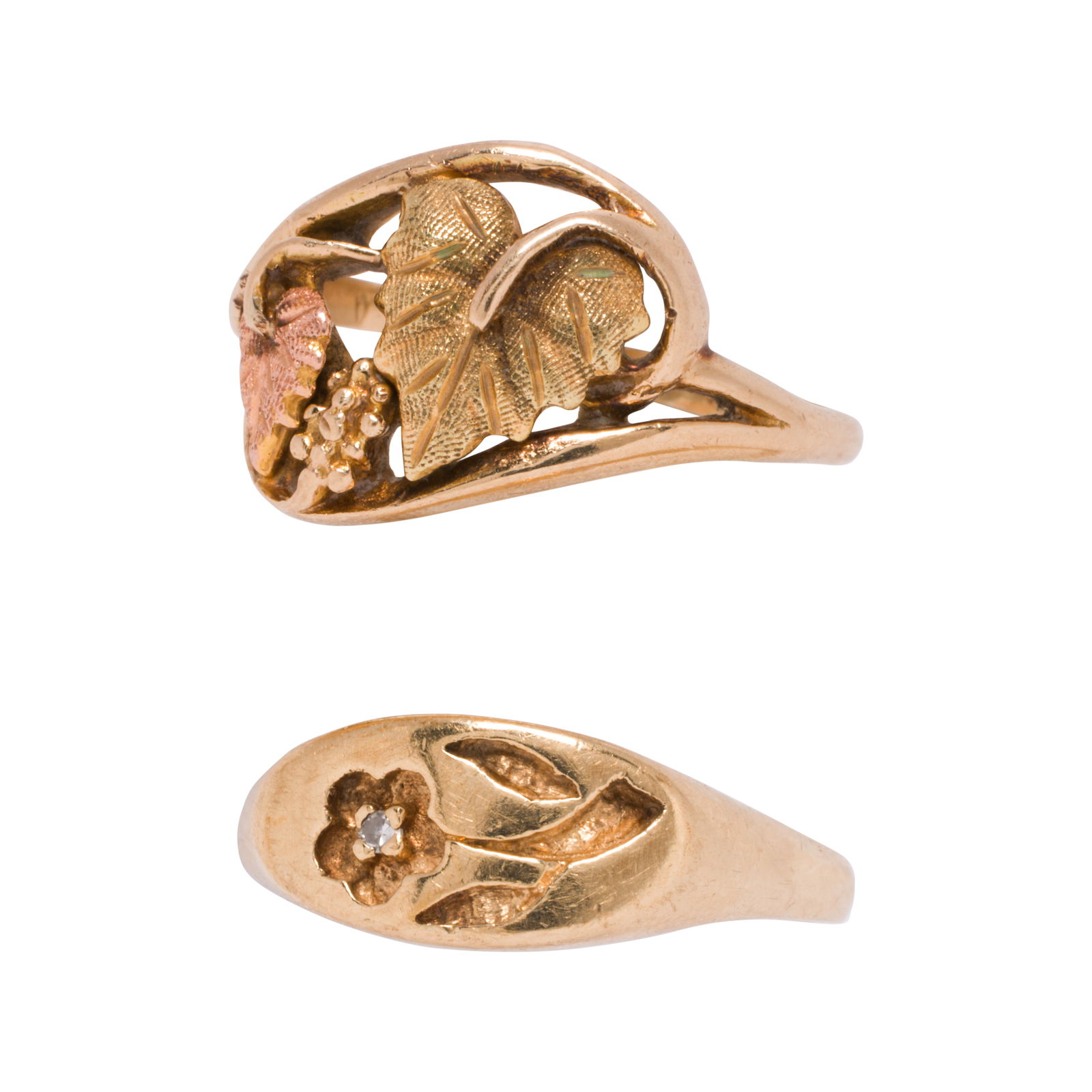 Two 10k gold rings - 2