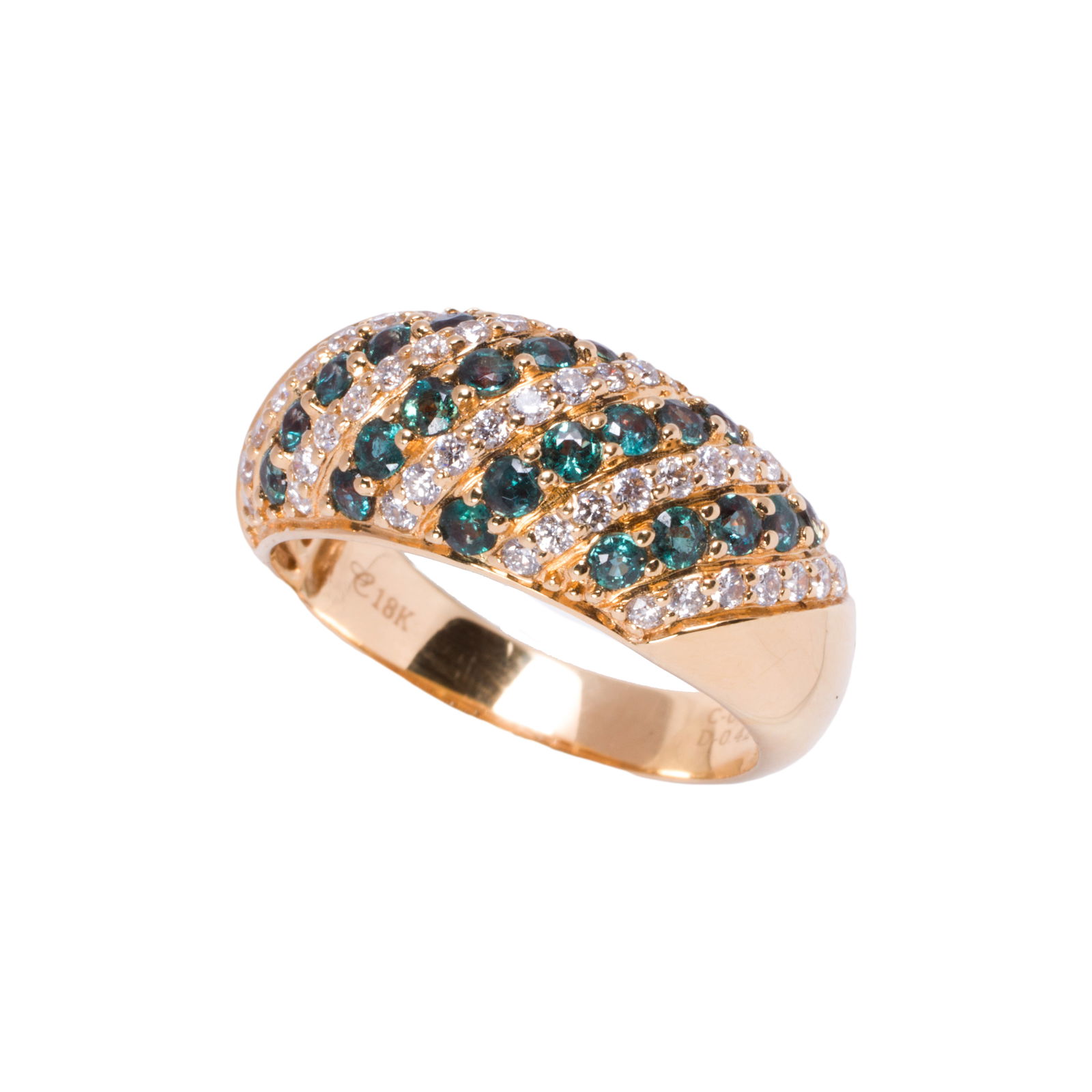 A emerald, diamond and 18k gold band (1 of 1)
