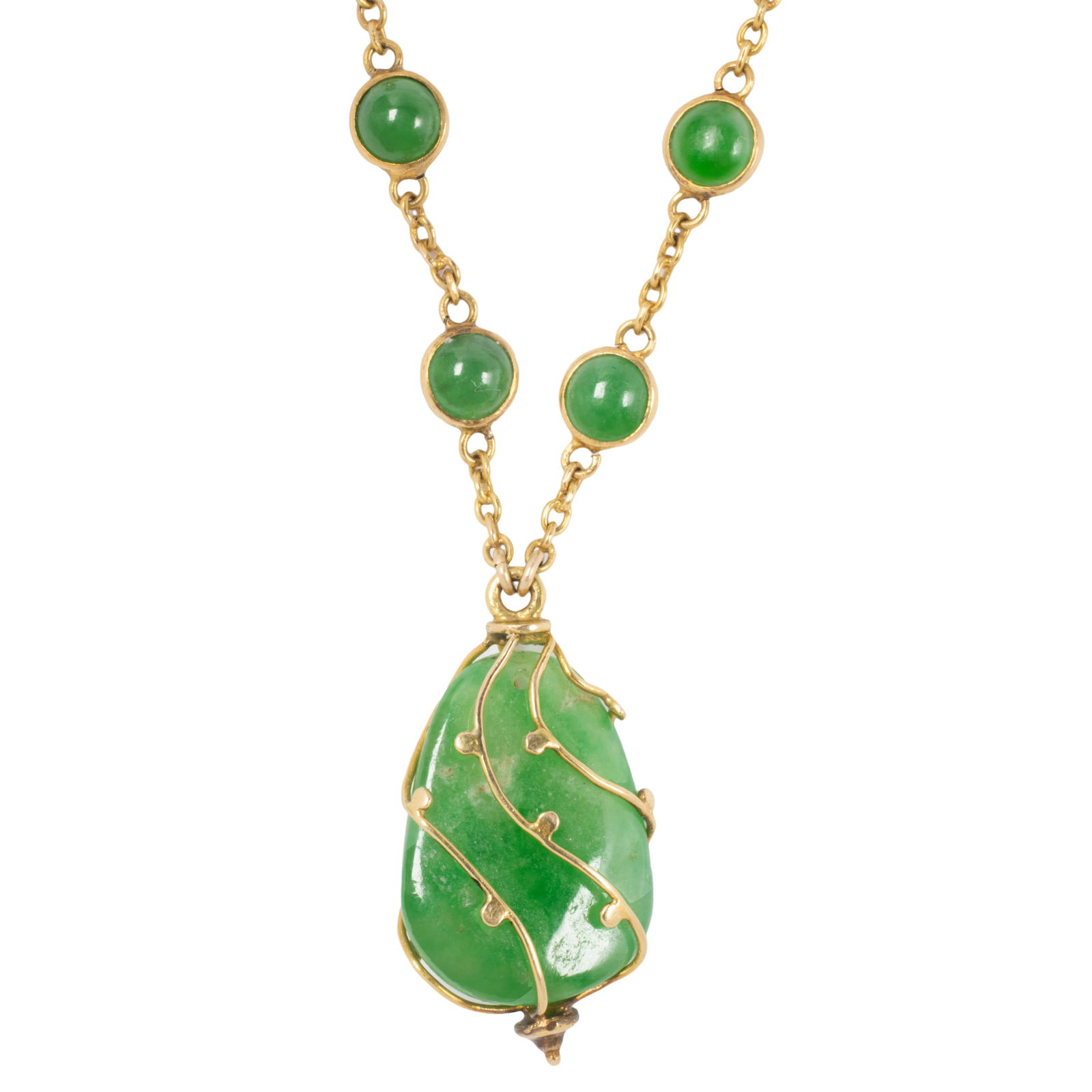 A jade and 18k gold necklace (1 of 1)