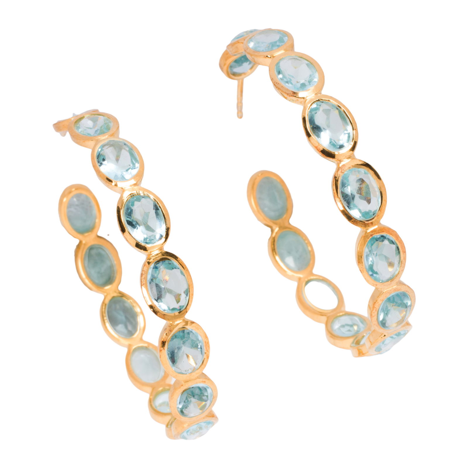 A pair of topaz and sterling silver earrings (1 of 1)
