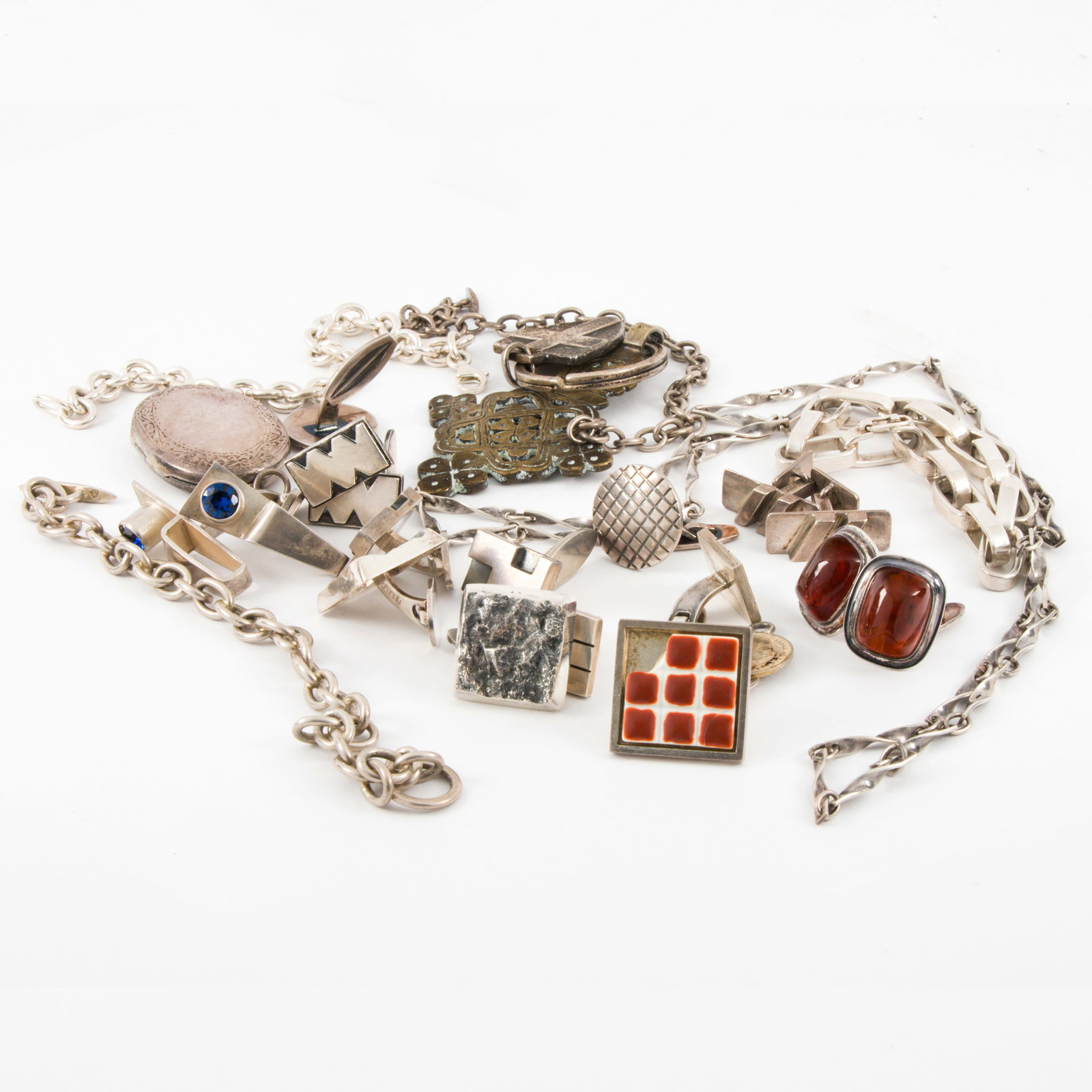 A group of mostly Danish silver jewelry (1 of 1)