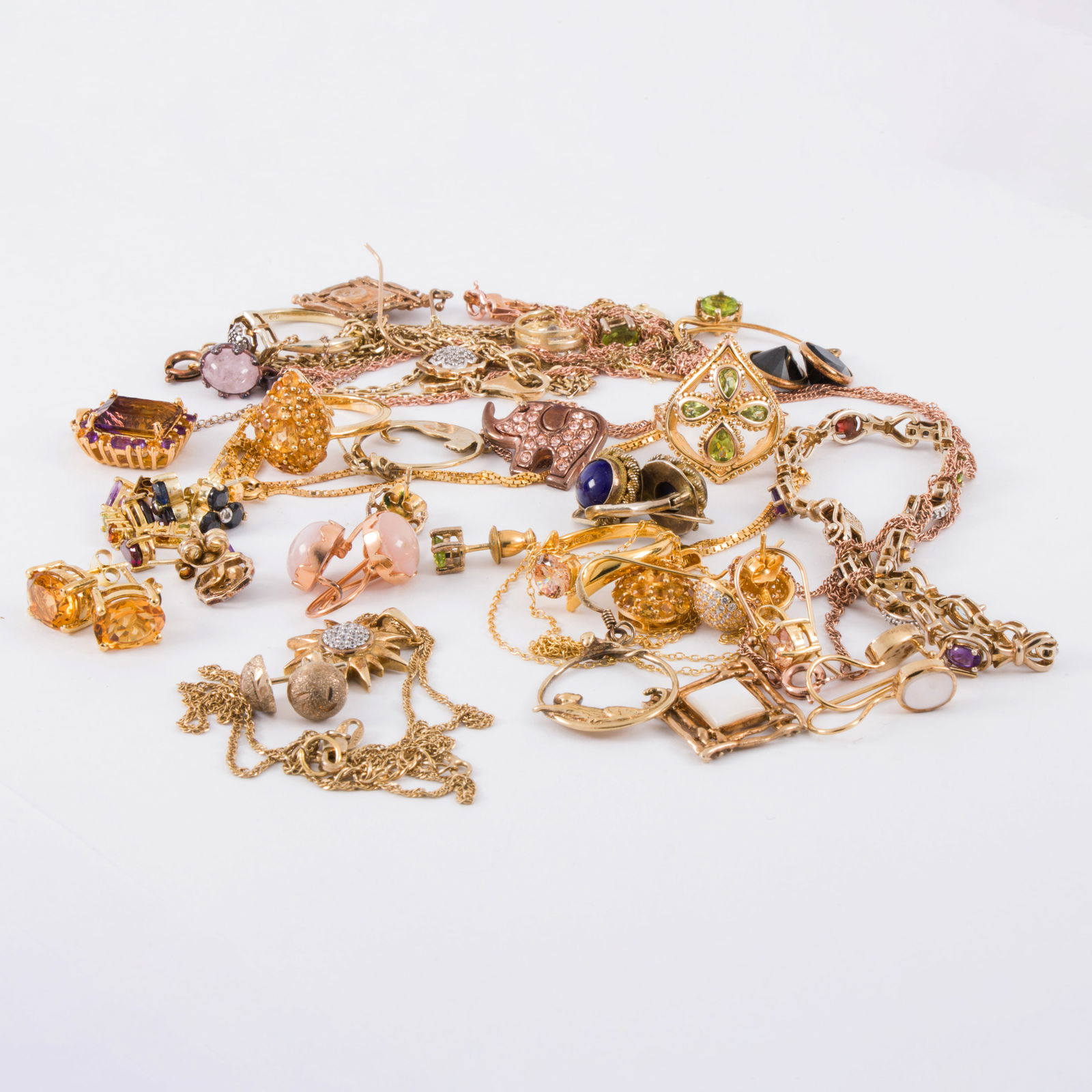 A group of miscellaneous gold vermeil jewelry (1 of 1)