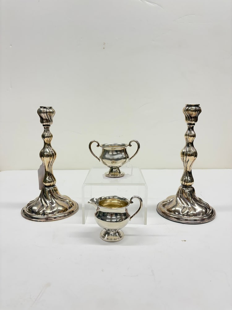 A Four-piece Group of Weighted Sterling Table Articles (1 of 1)