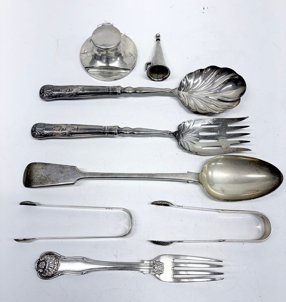 A Collection of English Sterling and Silverplate Table Articles (1 of 1)