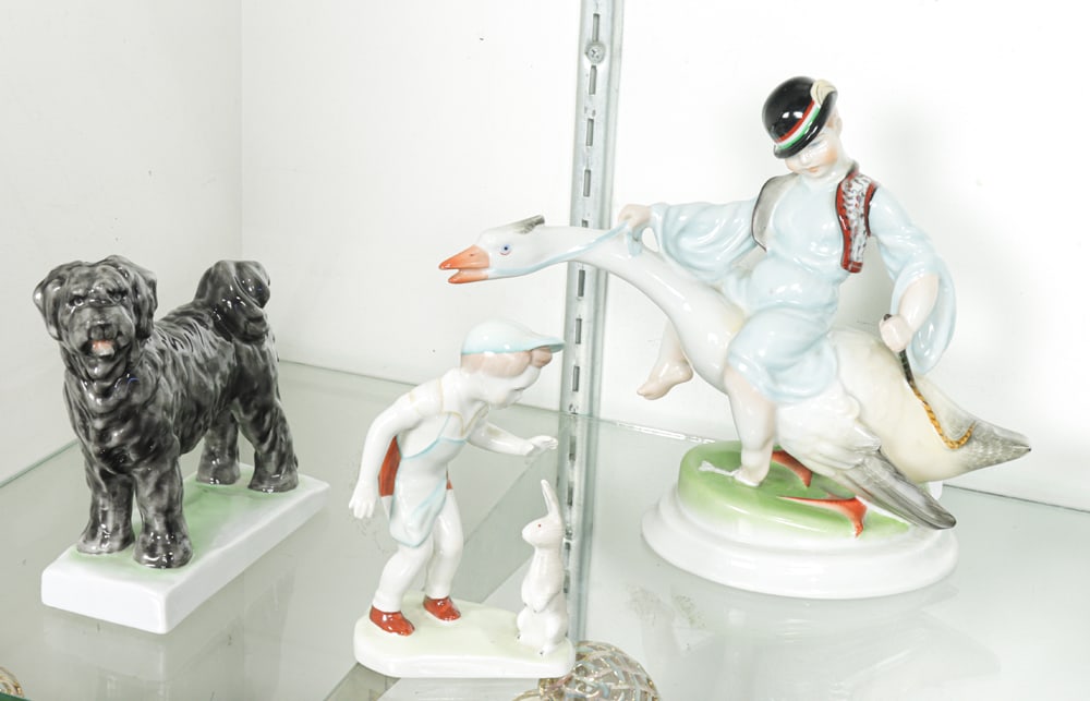 Three Hungarian Porcelain Figural Groups Including Herend (1 of 1)