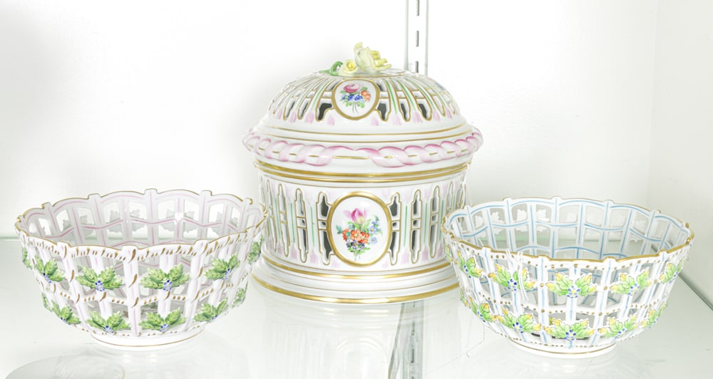 A Group of Herend Reticulated Porcelain (1 of 1)