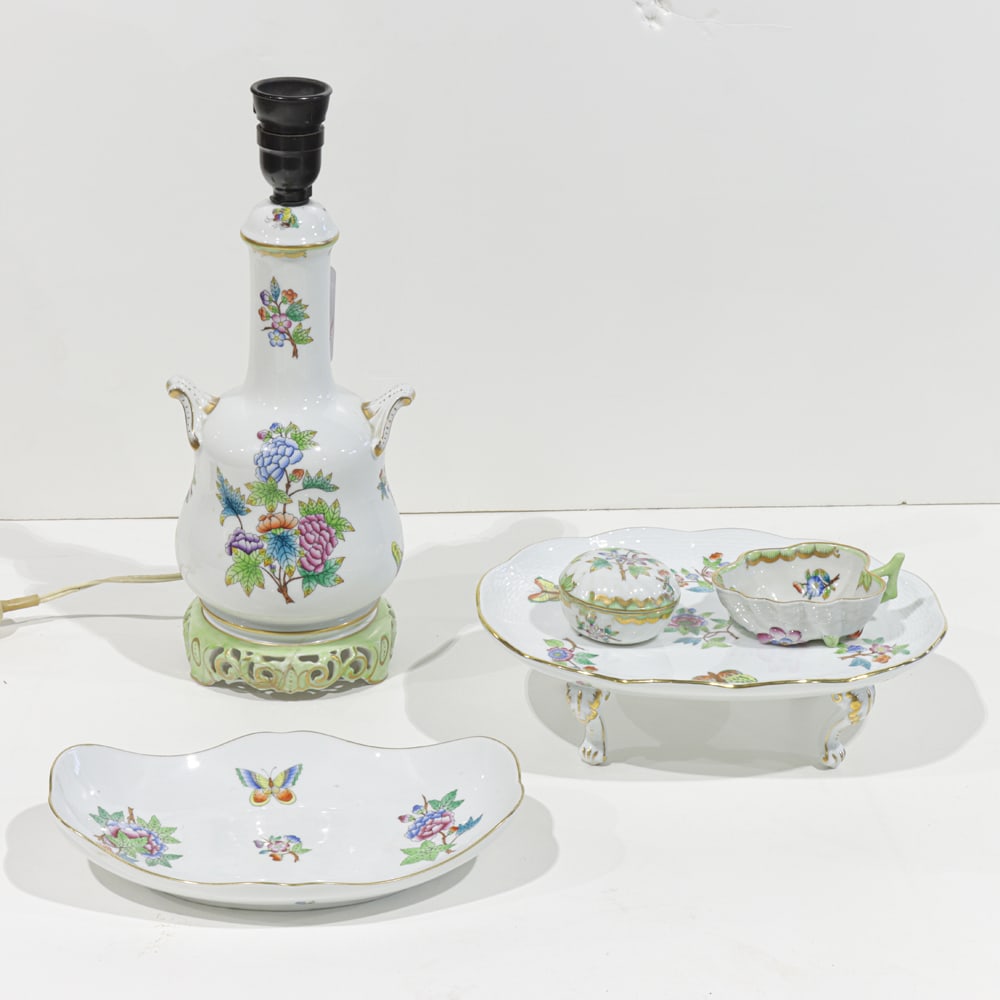 A Group of Herend Porcelain in the Queen Victoria Pattern (1 of 1)