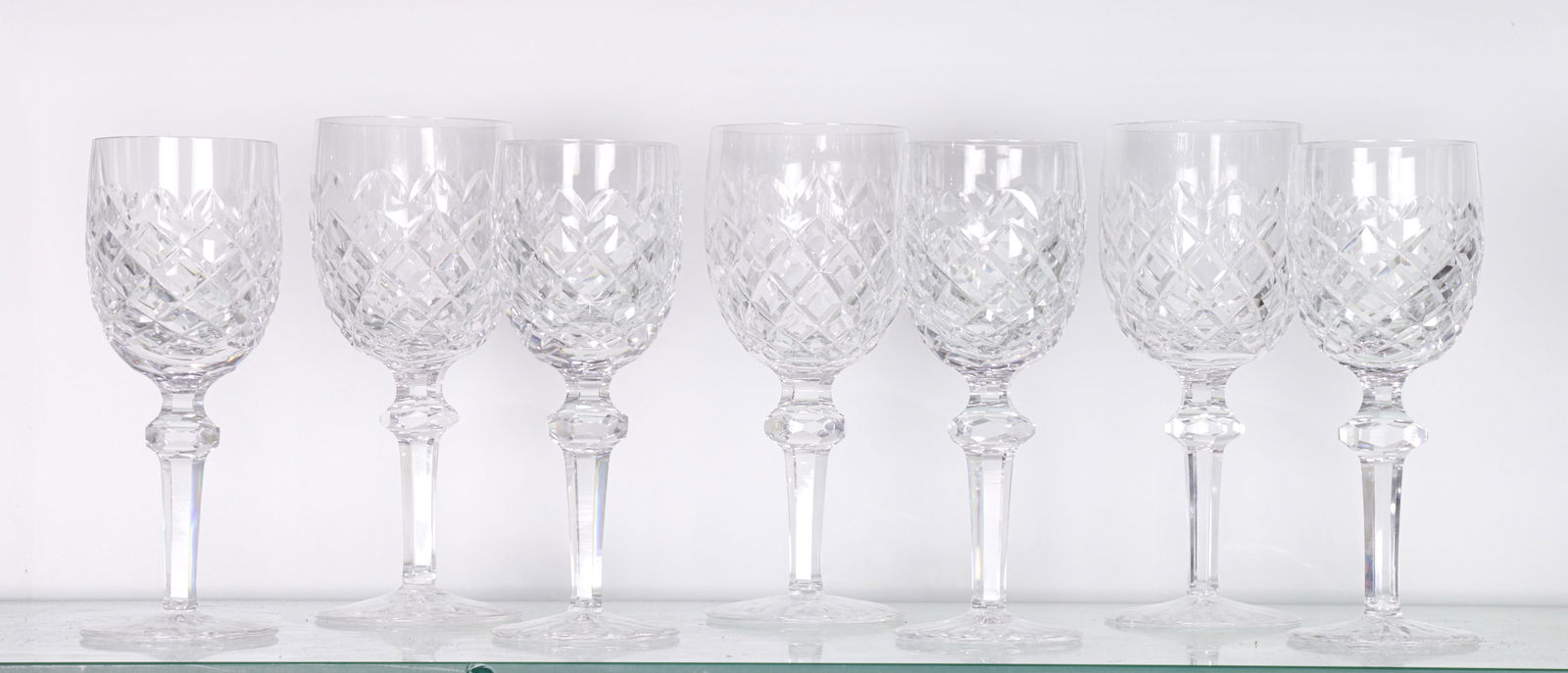 Seven pieces of Waterford Powerscourt Pattern Crystal Stemware (1 of 1)
