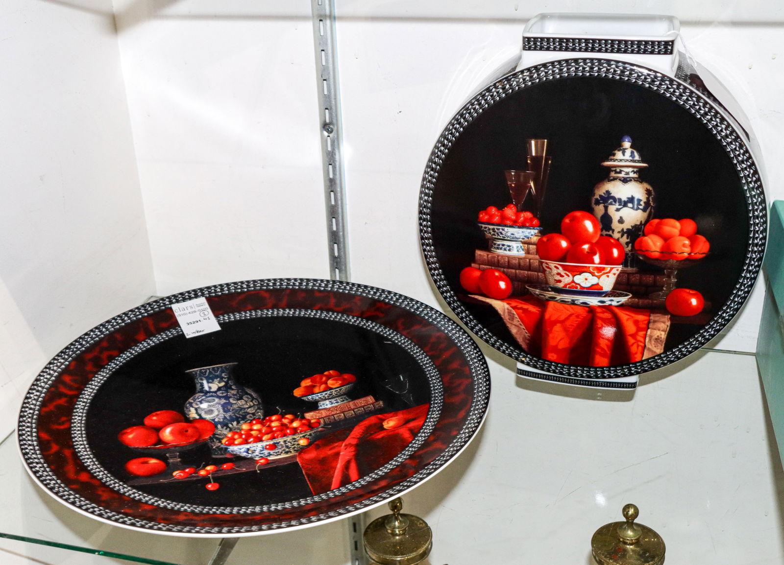 A Jean-Claude Chauray for Bernardaud Limoges charger and vase in the Fruits Rouges pattern (1 of 1)