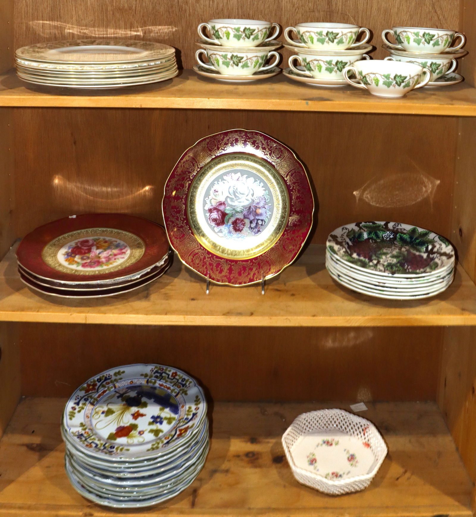 An assembled group of ceramic dinnerware (1 of 1)