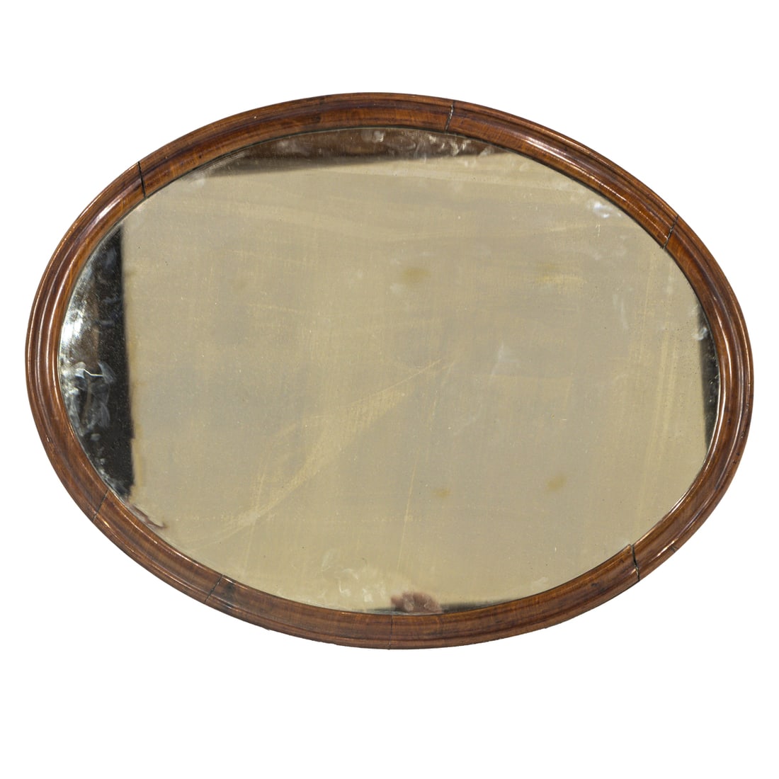 A large Victorian walnut oval table top dressing mirror - 3