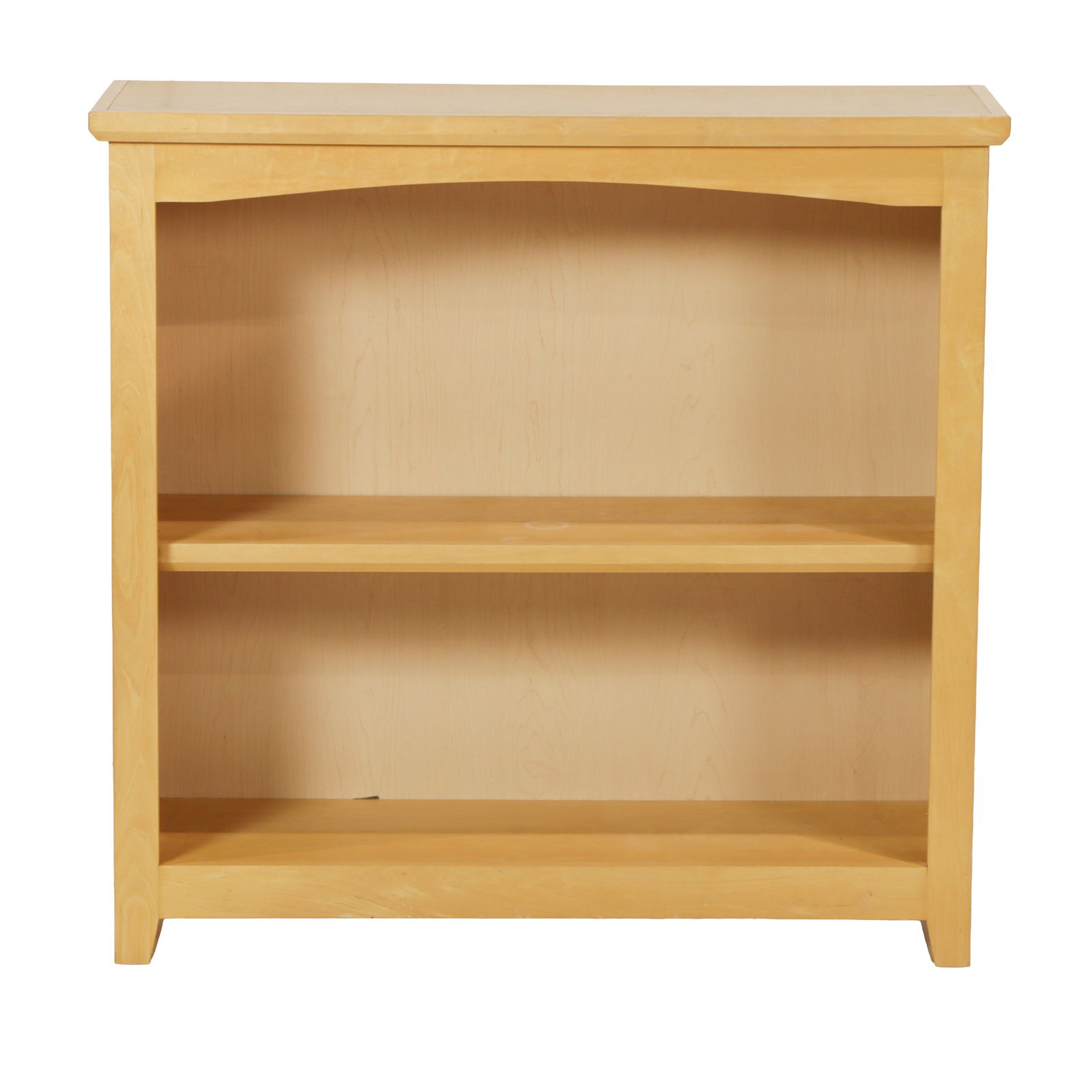 A Contemporary blonde wood bookcase (1 of 3)