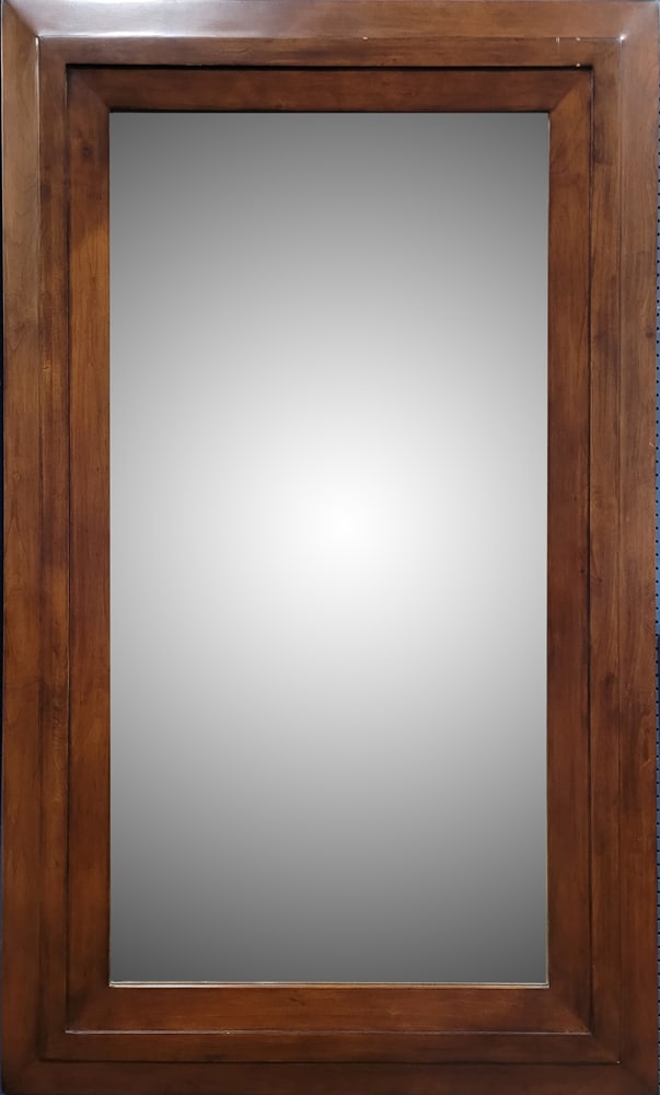 A large Contemporary wood mirror with paneled frame (1 of 1)