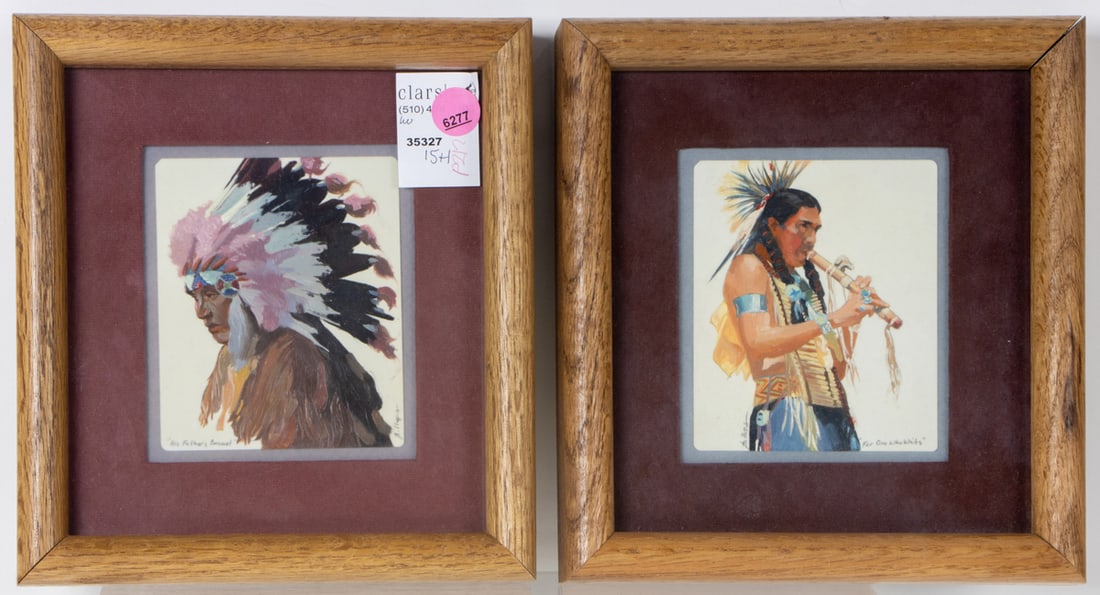 Painting, Betty Jean Billups: Betty Jean Billups (American, b. 1948), "His Father's Bonnet," oil on porcelain, signed lower right, titled lower left, image (porcelain): 4.5"h x 3.5"w, overall (with frame): 8.5"h x 8"w