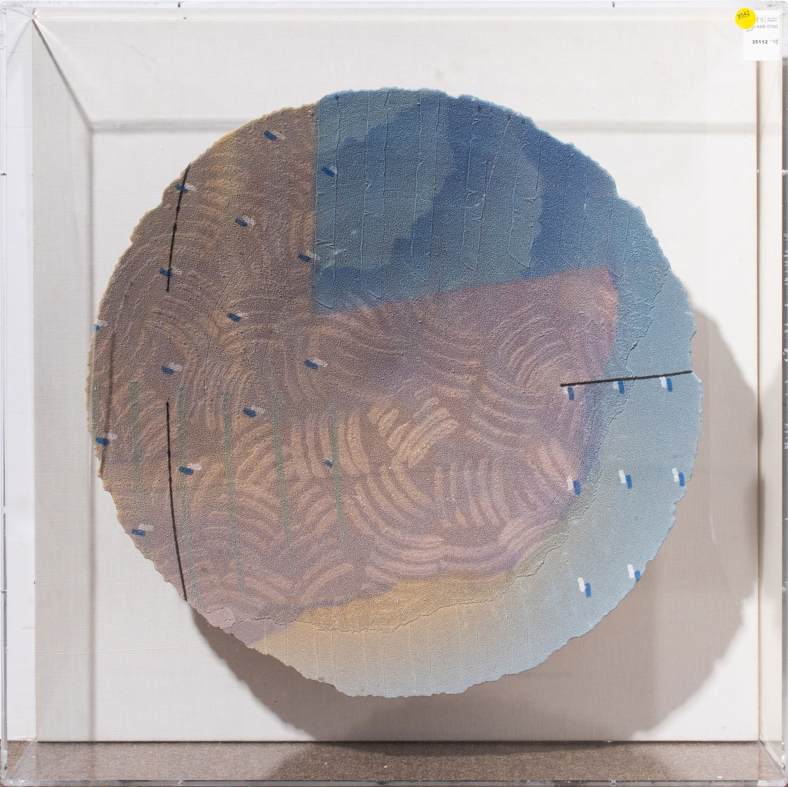 Ceramic Plate, American School (20th Century): American School (20th century), Ceramic Plate, overall (with frame): 28"h x 27.5"w