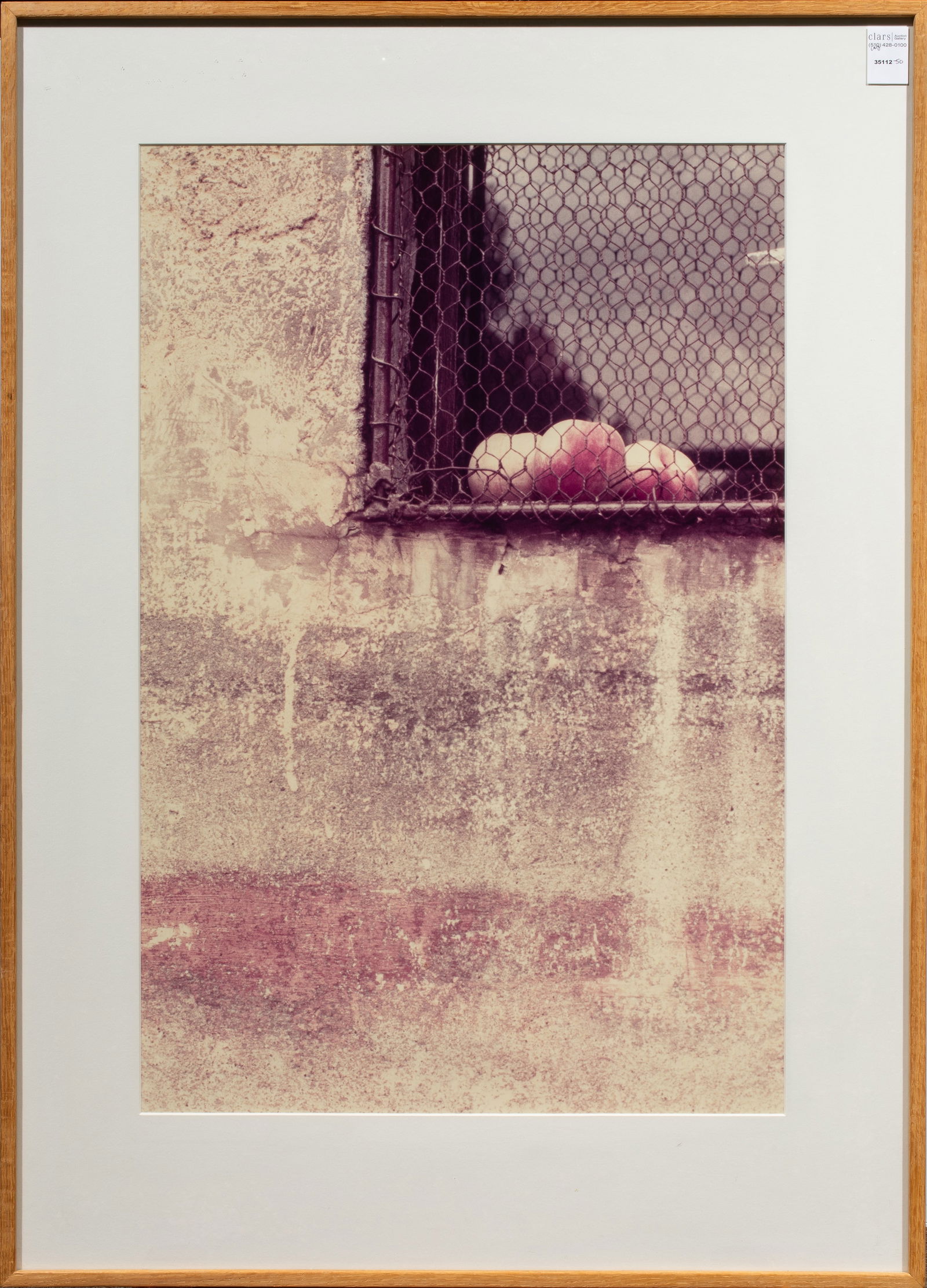 Photograph, Gail Hewson: Gail Hewson (American, 20th century), "Peaches," cibachrome print, overall (with frame): 39.5"h x 28.5"w
