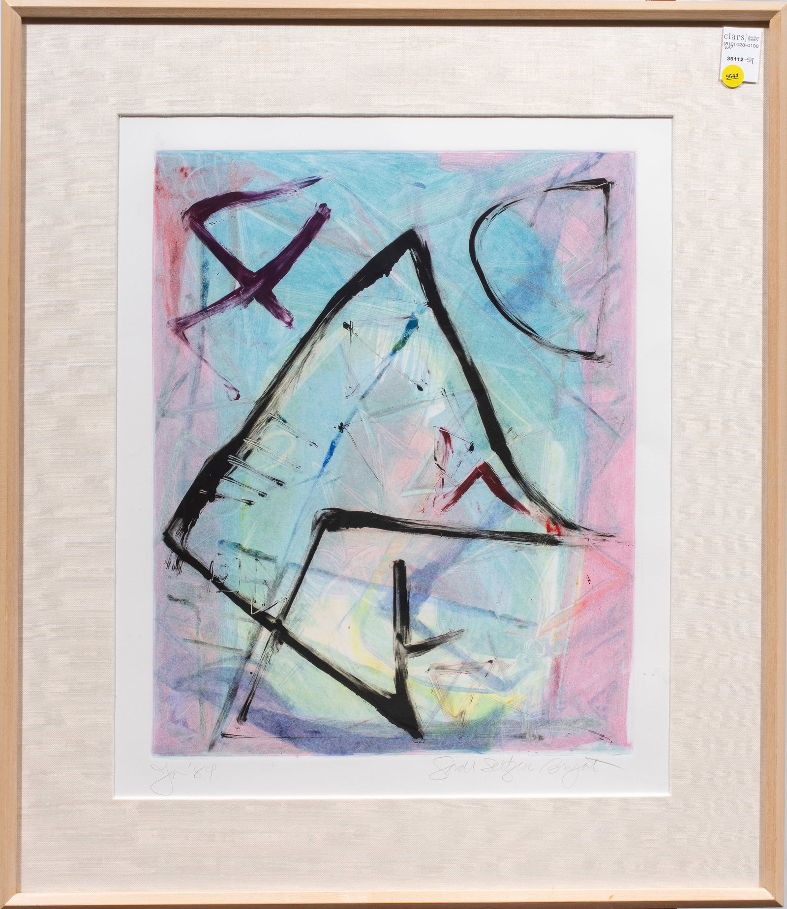 Print, American School (20th century): American School (20th century), Untitled, etching, signed "Bryant" lower right, overall (with frame): 30"h x 26"w