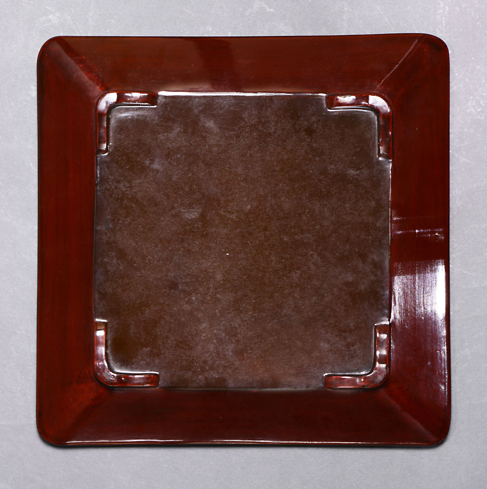 A Chinese Cinnabar Lacquer Square tray - 2