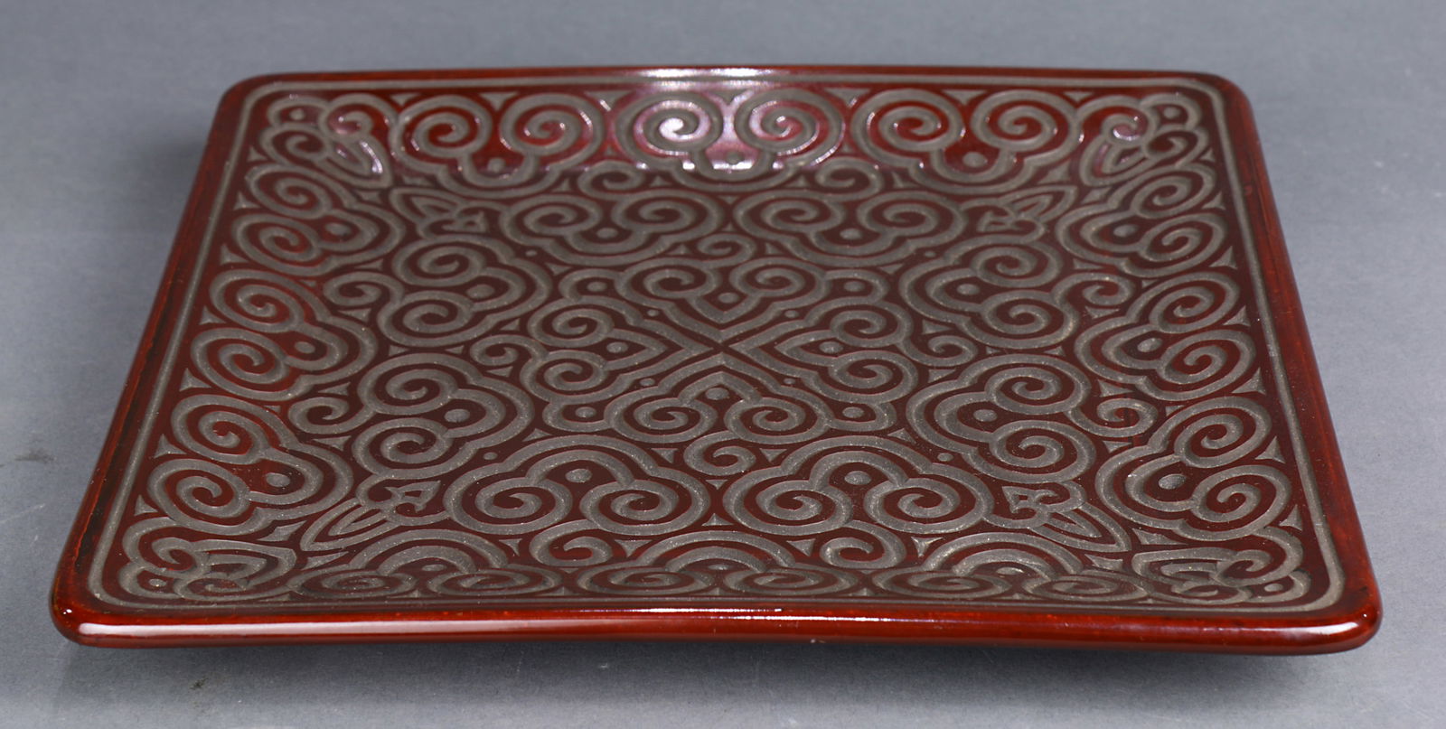 A Chinese Cinnabar Lacquer Square tray - 3