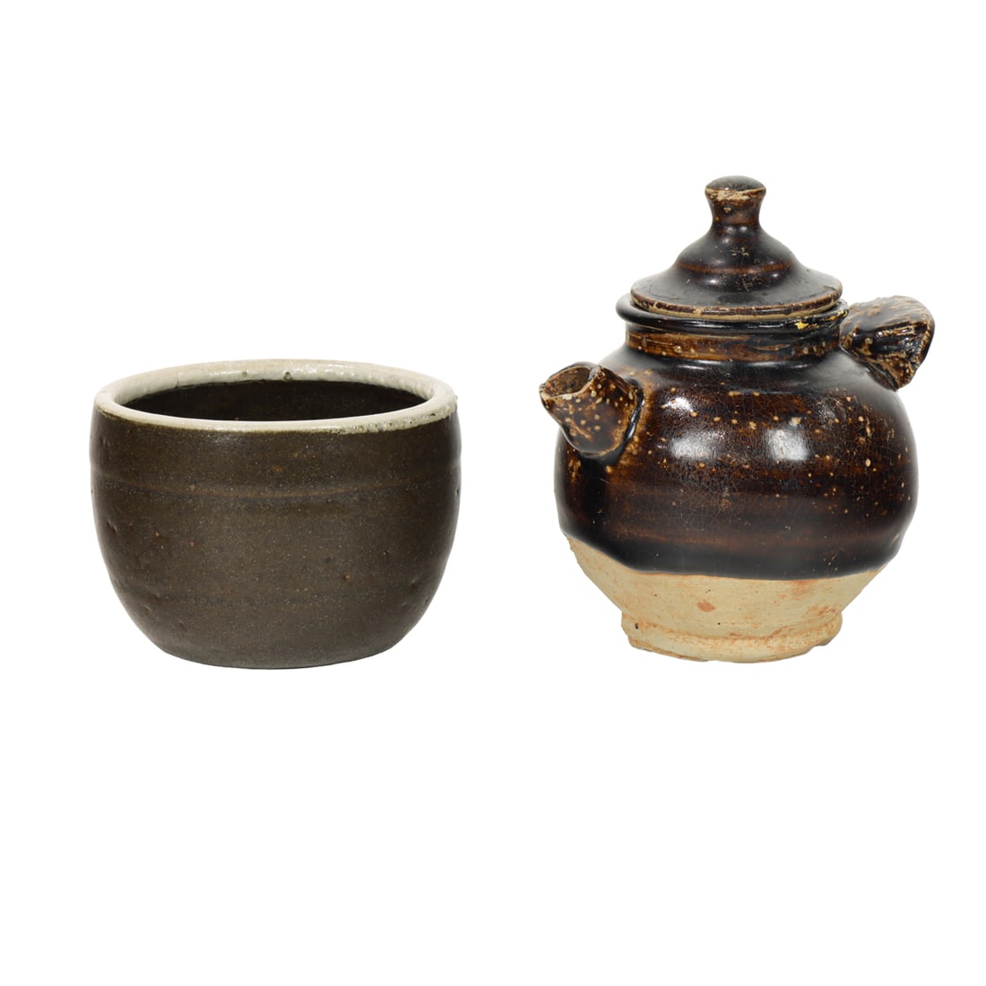 (lot of 2) Chinese brown glazed vessels (1 of 4)