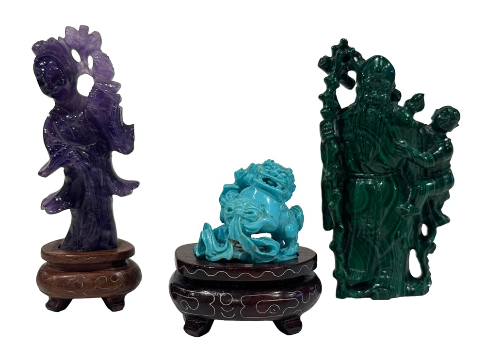 (lot of 3) Chinese gemstone carvings (1 of 2)
