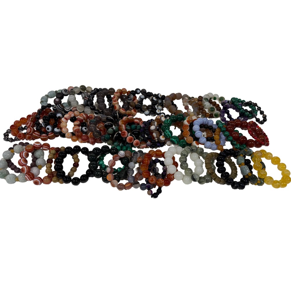 A group of Chinese hardstone bracelets (1 of 2)