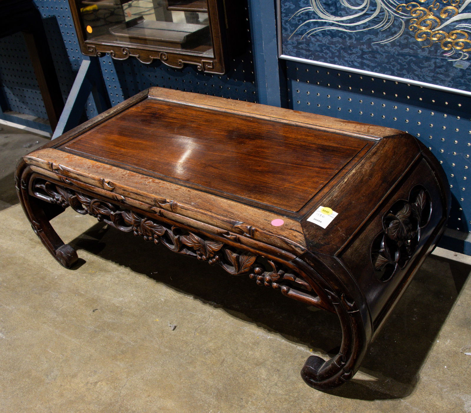 A Chinese hardwood low table (1 of 1)