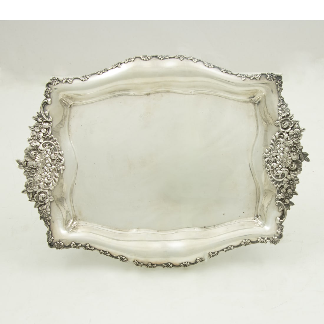A Tiffany & Co. sterling reticulated footed tray (1 of 2)