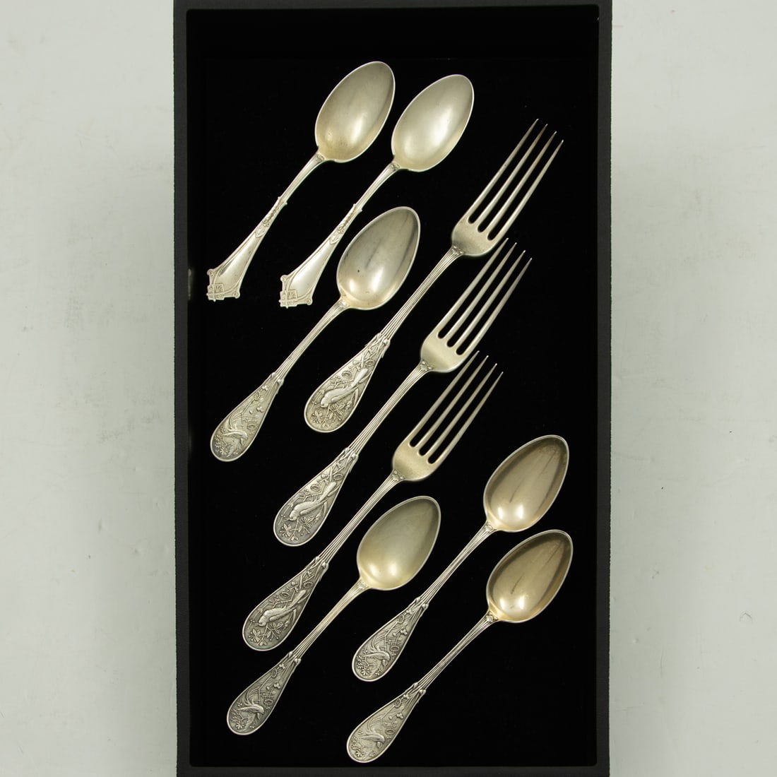 A group of Tiffany & Co. sterling flatware in the Japanese pattern with others, the first group of (1 of 4)