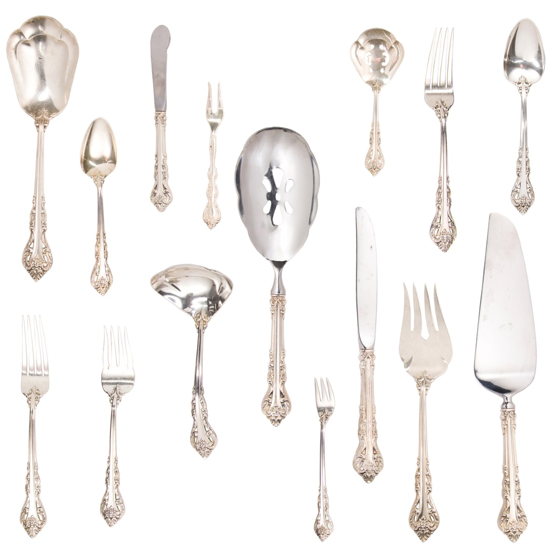 An International Sterling Silver Masterpiece Pattern Flatware Service (1 of 8)