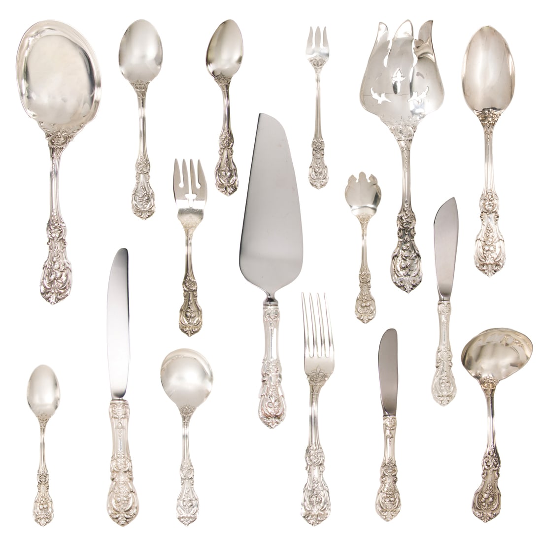 An extensive Reed & Barton sterling silver flatware service in the Francis I pattern (1 of 4)