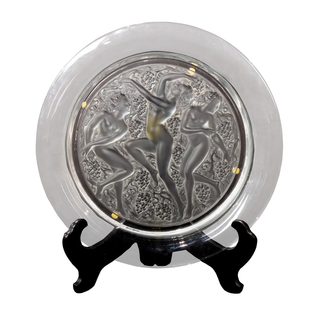 A Lalique glass Bacchantes charger (1 of 4)