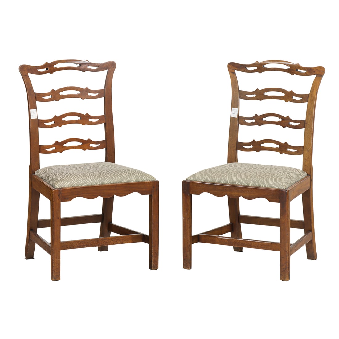 A pair of George III mahogany ladder back side chairs (1 of 4)