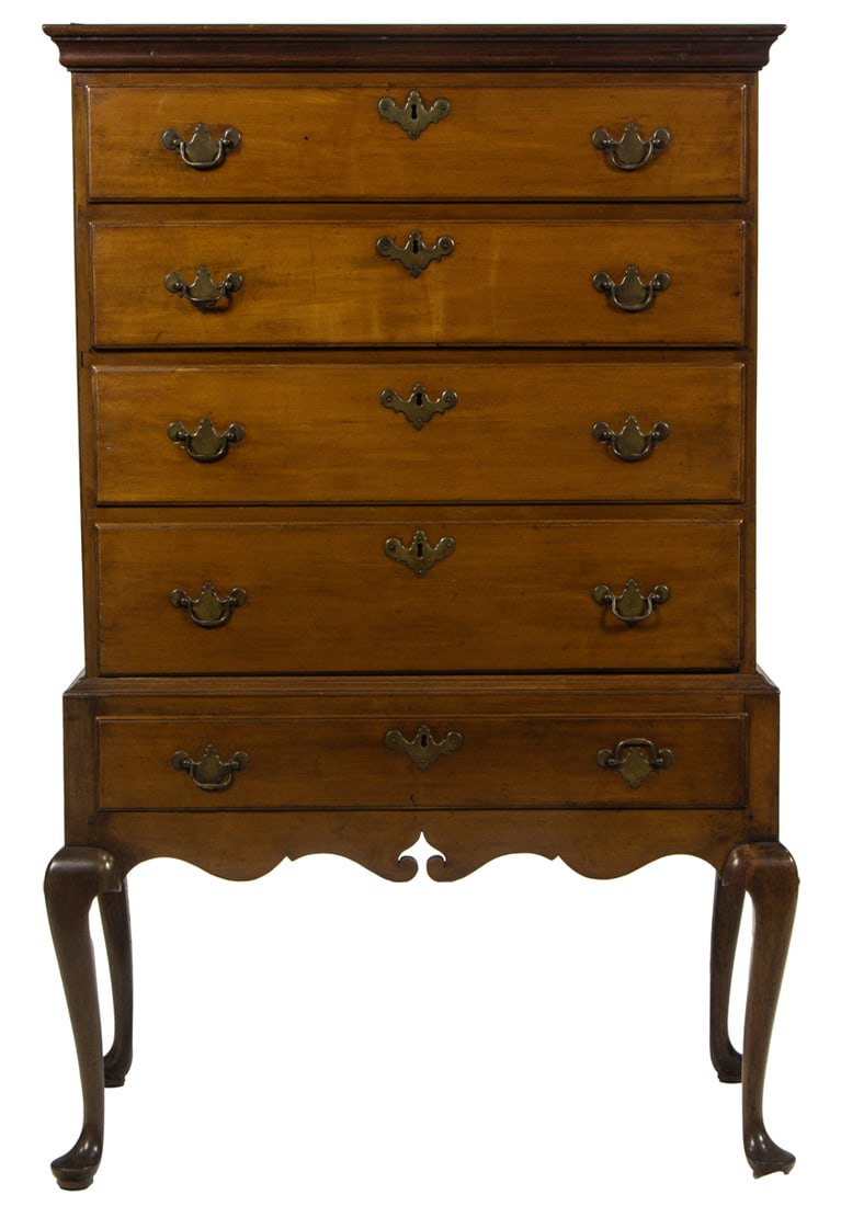 A diminutive Chippendale style maple highboy (1 of 4)