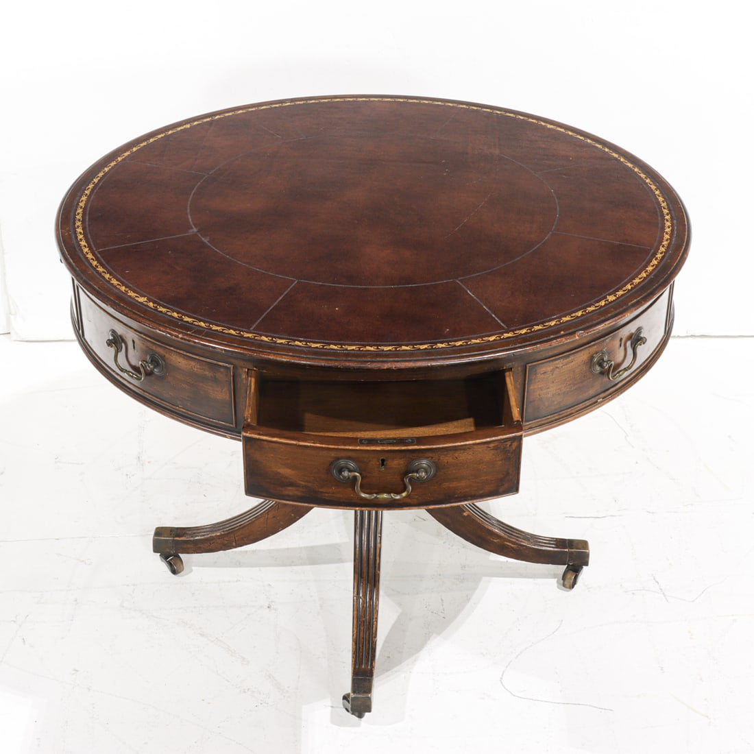 A Regency style drum table - 3