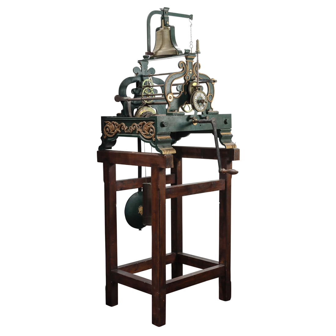 A massive French cast iron tower clock movement (1 of 8)