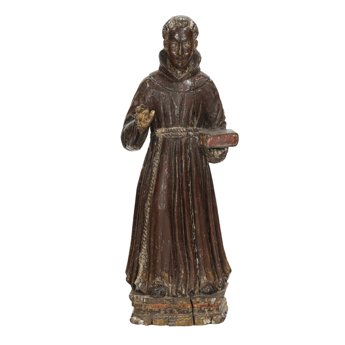 A Philippine wood santos figure of St. Anthony of Padua (1 of 3)