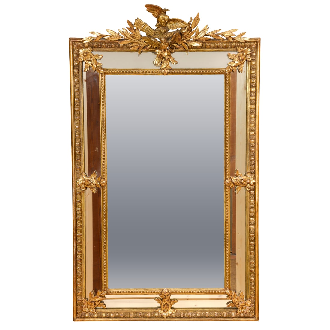 A large Neoclassical giltwood pier mirror (1 of 5)