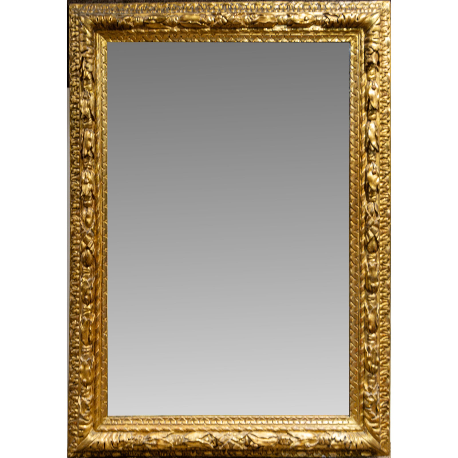 A Baroque style giltwood rectangular mirror (1 of 3)