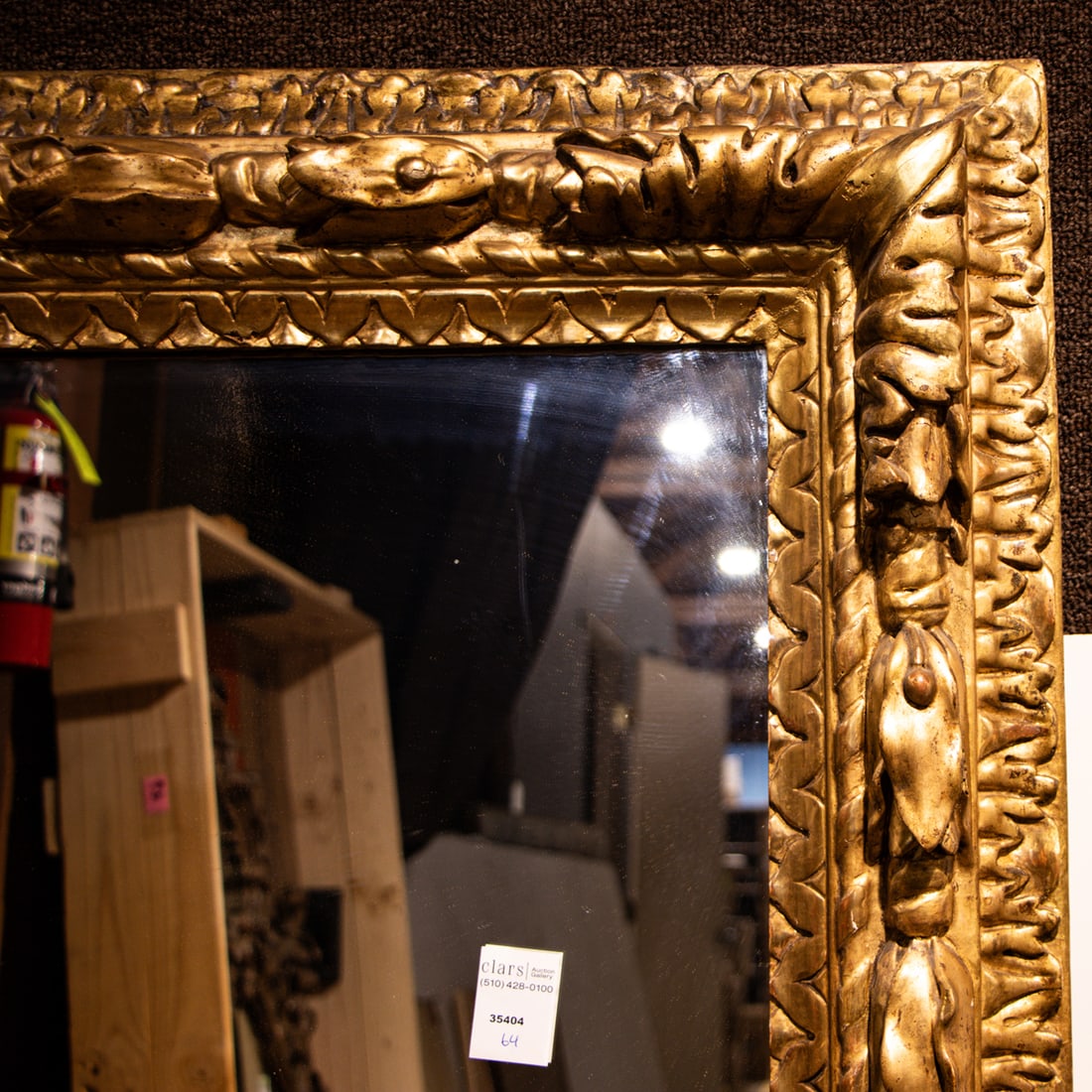 A Baroque style giltwood rectangular mirror - 2