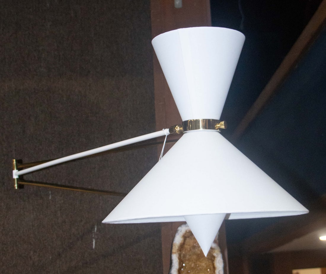 Two Robert Mathieu style custom wall lights - 7