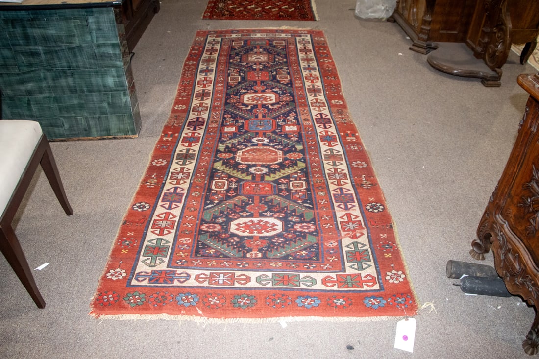 An antique Caucasian Shirvan carpet (1 of 3)