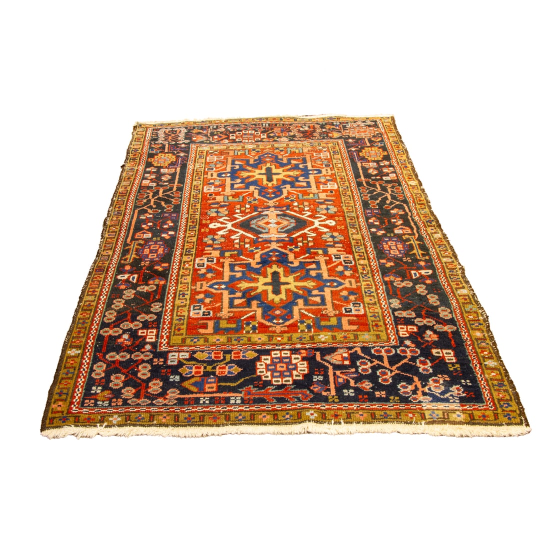 A Persian Heriz carpet, 3"5 x 4"9 (1 of 3)